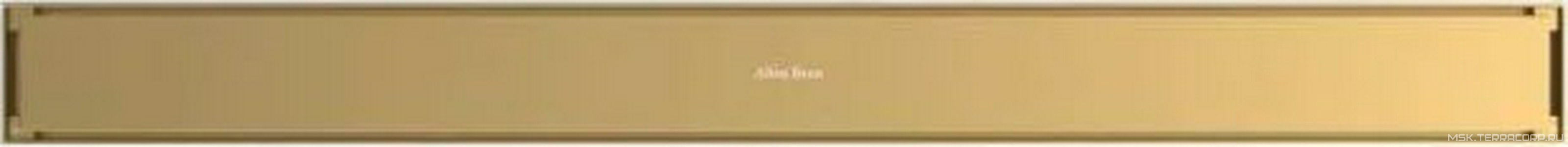 Дренажн.канал 850мм, готов.компл, сифон d50 выход вбок, затвор, 2х стор.решетка цв.золото браш. / под плитку,  Allen Brau Priority 9.50018.GB