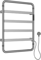 Полотенцесушитель электрический h640х475мм, пульт с дисплеем, кабель, вилка, 220V, (нерж.сталь цв.никель браш.),  ZZ Allen Brau Priority 7.31000-BN