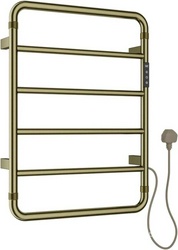 Полотенцесушитель электрический h640х475мм, пульт с дисплеем, кабель, вилка, 220V, (нерж.сталь цв.золото браш.),  ZZ Allen Brau Priority 7.31000-GB