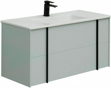 Тумба под раковину, с двумя выкатными ящиками, 1000х462хh500мм, без раковины, столешницы, опор, (цв.папирус матовый),  ZZ Allen Brau Reality 1.32007.PWM