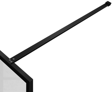 Душевая перегородка 1200хh2000мм, правая/левая, (стекло рифленое 8мм Easy Clean, укорачиваемый кронштейн 1200мм, фурнит.цв.черный матовый), ZZ Vincea Walk-In VSW-1HP120FLB