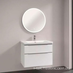 Зеркало кругл.712х712х45мм, в алюминиевой раме с LED подсветкой по периметру, крепёж в компл., (рама цв,White Matt), Subway 3.0 ZZ