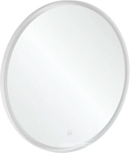 Зеркало кругл. 910х910х45мм, в алюминиевой раме с LED подсветкой по периметру, крепёж в компл., (рама цв,White Matt),  ZZ Villeroy & Boch Subway 3.0 A4649100