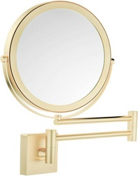 Зеркало косметическое d17см, 5 кратн. увелич., на выдвижном кронштейне, (цв.золото матовое), Decor Walther ZZ