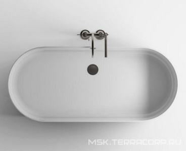 Ванна отдельностоящая 1700x750xh630мм, без слива-перелива, SOLID SURFACE цв.белый мат.полностью,  ZZ Астра-Форм Аквариус Ванна АКВАРИУС 1700х750, SOLID SURFACE бел.мат.полностью