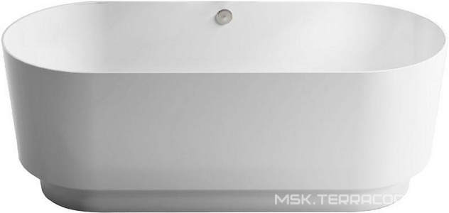 Ванна отдельностоящая 1700x750xh630мм, без слива-перелива, SOLID SURFACE цв.белый мат.полностью,  ZZ Астра-Форм Аквариус Ванна АКВАРИУС 1700х750, SOLID SURFACE бел.мат.полностью