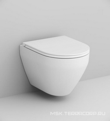 Унитаз подвесной, безободковый, цвет белый, БЕЗ крышки-сиденья арт.C707857WH AMPM spirit v2.0 C701700WH