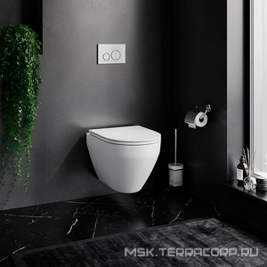 Унитаз подвесной, безободковый, цвет белый, БЕЗ крышки-сиденья арт.C707857WH AMPM spirit v2.0 C701700WH