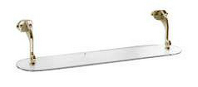 Полка стекл. прозр., (держатели цв.бронза),  ZZ Kerasan Waldorf 741993