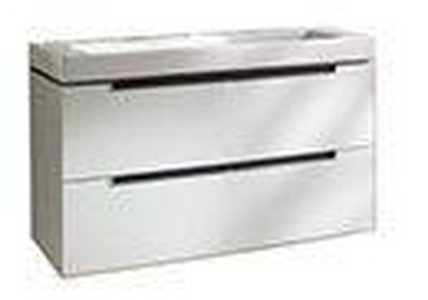 Тумба 787хh520х449мм,для раковин 800мм,(2 выдв.отдел,3 контейн.д/акс,4 алюм.штанги,2стекл.перегор.(цв.DH Glossy White,ручка цв.хром глянц)ZZ Villeroy & Boch Subway 2.0 A69610DH