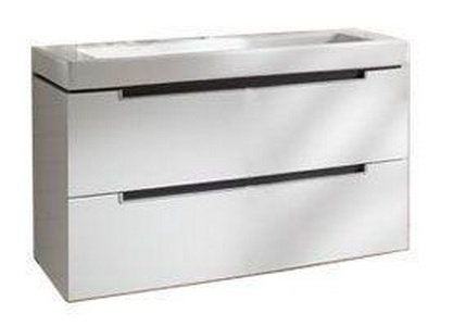 Тумба 787хh520х449мм,для раковин 800мм,(2 выдв.отдел,3 контейн.д/акс,4 алюм.штанги,2стекл.перегор.(цв.DH Glossy White,ручка цв.хром глянц)ZZ Villeroy & Boch Subway 2.0 A69610DH