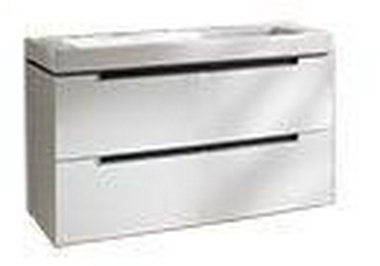 Тумба 787хh420х449мм, д/раковины 800мм,(2 выдв.отдел., 3 контейн.д/акс., 4 алюм.штанги, 2стекл.перег., креп.в комп.,(цв. DH Glossy White) ZZ Villeroy & Boch Subway 2.0 A68900DH