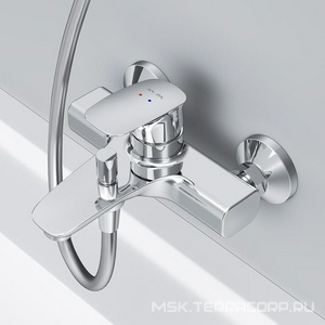 Смеситель для ванны/душа , с установочным комплектом, БЕЗ аксессуаров, хром AMPM Spirit 2.1 F71A10000