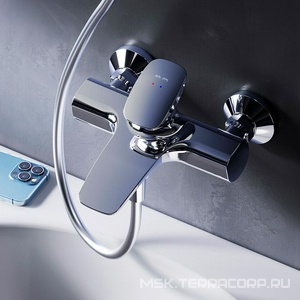 Смеситель для ванны/душа , с установочным комплектом, БЕЗ аксессуаров, хром AMPM Spirit 2.0 F70A10000