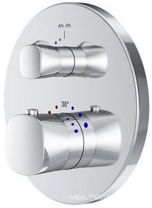 Смеситель для ванны/душа, термостат, встраиваемый в стену, без внутр.части (арт.F100100), хром ZZ AMPM Spirit 2.1 F71A85500