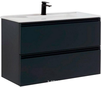 Тумба под раковину, с двумя выкатными ящиками, 1000х460хh643мм, без раковины, (цв.антрацит матовый),  ZZ Allen Brau Eclipse 2.0 1.E1003.AM 2.0