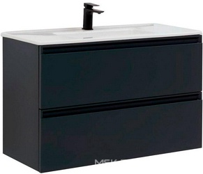 Тумба под раковину, с двумя выкатными ящиками, 1000х460хh643мм, без раковины, (цв.антрацит матовый), Eclipse 2.0 ZZ