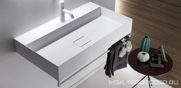 Раковина подвесная 60х45хh12см, крепёж, пробка, крышка слива в компл., (материал CERAMILUX SSL цв.Matt white), QUATTRO.ZERO ZZ Falper Quattro Zero D7H 60