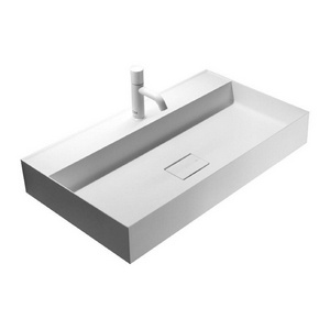 Раковина подвесная 60х45хh12см, крепёж, пробка, крышка слива в компл., (материал CERAMILUX SSL цв.Matt white), QUATTRO.ZERO ZZ Falper Quattro Zero D7H 60