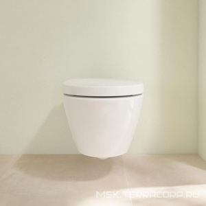 Унитаз подвесной 370х560мм, без внутр. смывн. ободка, без сиденья, скрытый крепёж "SupraFix" в компл., (цв. 01 white),  Villeroy & Boch Subway 2.0 5614R001