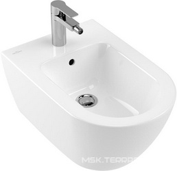 Биде подвесное 375х565мм, с 1 отв.д/смес., крепёж в компл., (цв. R1 white ceramicplus), Subway 2.0
