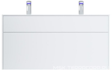 Тумба под раковину Inspire V2.0, подвесная, 120 см, 2 ящика push-to-open, цвет белый матовый, ZZ