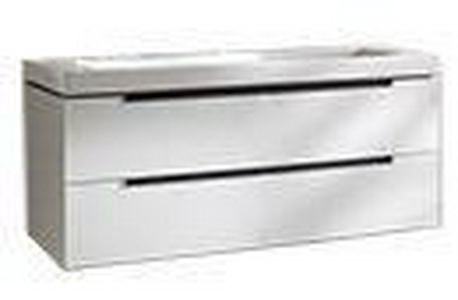 Тумба 987хh524х449мм, д/раковины 1000мм,(2 выдв.отдел., 3 контейн.д/акс., 4 алюм.штанги, 2стекл.перег.,креп.в комп.,(цв. DH Glossy White) ZZ Villeroy & Boch Subway 2.0 A69700DH