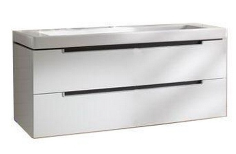 Тумба 987хh420х449мм, д/раковины 1000мм,(2 выдв.отдел., 3 контейн.д/акс., 4 алюм.штанги, 2стекл.перег.,креп.в комп.,(цв. DH Glossy White) ZZ Villeroy & Boch Subway 2.0 A69000DH