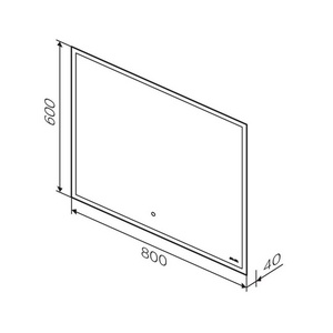 Зеркало с подсветкой 80 см, ИК-сенсором и системой антизапотевания AM.PM  AMPM Spirit 2.0 M71AMOX0801SA