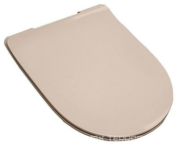 Сиденье для унитаза, с микролифтом, тонкое, (цв. brown matera, петли цв.хром),  ZZ ArtСeram File 2.0 FLA014 41