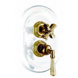 Наружная часть встр.в стену термостата д/душа 3/4, с запорным вентилем, (БЕЗ встраив.части арт.4910), (цв. золото),  ZZ Nicolazzi Teide Four 4909 GO 45