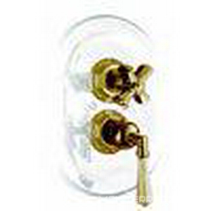 Наружная часть встр.в стену термостата д/душа 3/4, с запорным вентилем, (БЕЗ встраив.части арт.4910), (цв. золото),  ZZ Nicolazzi Teide Four 4909 GO 45