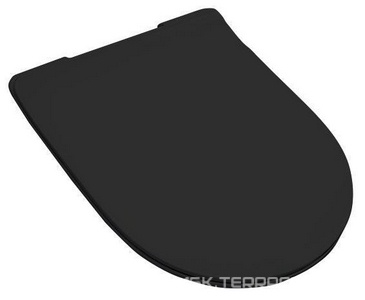 Сиденье для унитаза, с микролифтом, тонкое, (цв. matt black, петли цв.хром),  ZZ ArtСeram File 2.0 FLA014 17