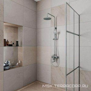 Душевая стойка для ванны/душа, поворотный излив, верхний душ + ручной душ, цв.хром D&K Bayern.Furth DA1523701B18