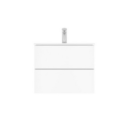 Тумба подвесная Spirit 60см, 2 ящика, открывание нажатием,  БЕЗ раковины, цв.белый XX
