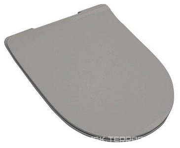 Сиденье для унитаза, с микролифтом, тонкое, (цв. grey olive, петли цв.хром),  ZZ ArtСeram File 2.0 FLA014 15