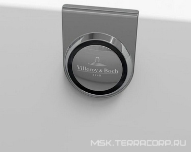 Ванна с задней стенкой (пристенная с П-образн.панелью),1800х800хh460/620мм,(кварил цв.01 белый),слив-перел.Push Open цв.хром+белый в комп,Oberon2.0ZZ Villeroy & Boch Oberon 2.0 UBQ180OBR9CD00V-01