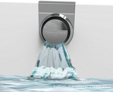 Ванна с задней стенкой (пристенная с П-образн.панелью),1800х800хh460/620мм,(кварил цв.01 белый),слив-перел.Push Open цв.хром+белый в комп,Oberon2.0ZZ Villeroy & Boch Oberon 2.0 UBQ180OBR9CD00V-01