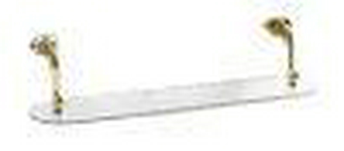 Полка стекл. прозр., (держатели цв.золото),  ZZ Kerasan Waldorf 741991