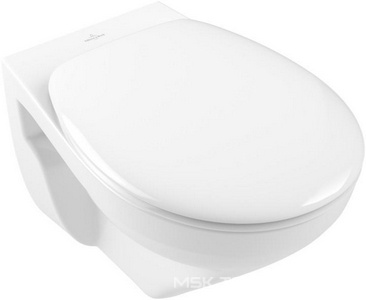 Унитаз подвесной 360х540мм, безободковый, сиденье с микролифтом и Quick Release в компл., (цв. 01 белый),  ZZ Villeroy & Boch O.Novo 7682HR01