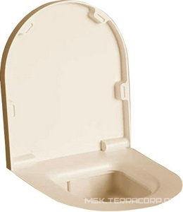 Крышка для унитаза, с микролифтом, без сиденья, литой камень S-Stone, матовый, цв.RAL1014,  ZZ Salini Gemelli 260221MRF / RAL1014 Ivory (Слоновая кость)