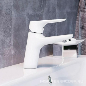 Смеситель для раковины , излив 80мм, цв белый ZZ Damixa Origin Bit 770210200