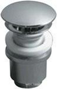 Донный клапан для раковины, универсальный, нажимной, (крышка цв. хром), Simas ZZ Simas Универсал PLCR