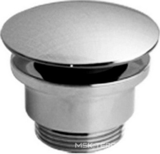 Донный клапан для раковины, универсальный, нажимной, (крышка цв. хром), Simas ZZ Simas Универсал PLCR