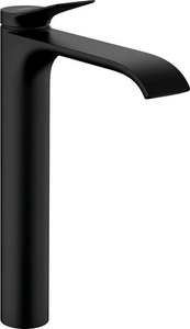 Смеситель для раковины, 250, Высокий, с д/к, (цв.матовый черный),  Hansgrohe Vivenis 75040670