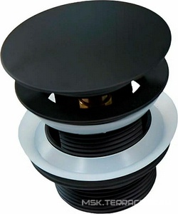 Донный клапан VDR0-4B для ванны, цвет черный ZZ Vincea Универсал VDR0-4B