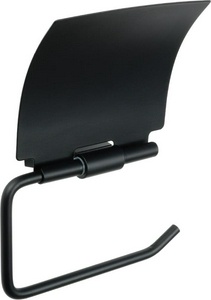 Держатель туалетной бумаги с крышкой  , цвет черный ZZ Fixsen Trend FX97810