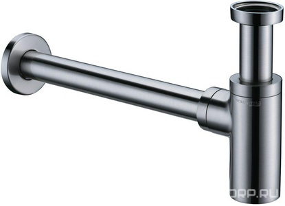 Сифон для раковины, БЕЗ Донного клапана, цв.никель ZZ Wasserkraft Abens A093