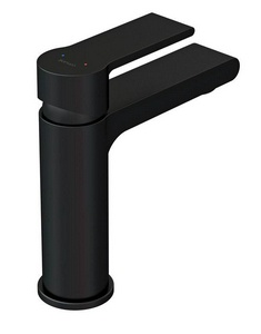 Смеситель для раковины, донный клапан click clack в комплекте, цв.черный матовый Cersanit Brasko 63107