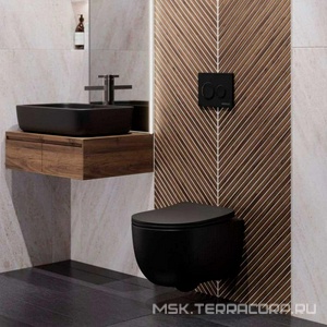 Клавиша для инсталляции, двухрежимная, цв. Soft Touch матовый черный KL Berges Novum 040065